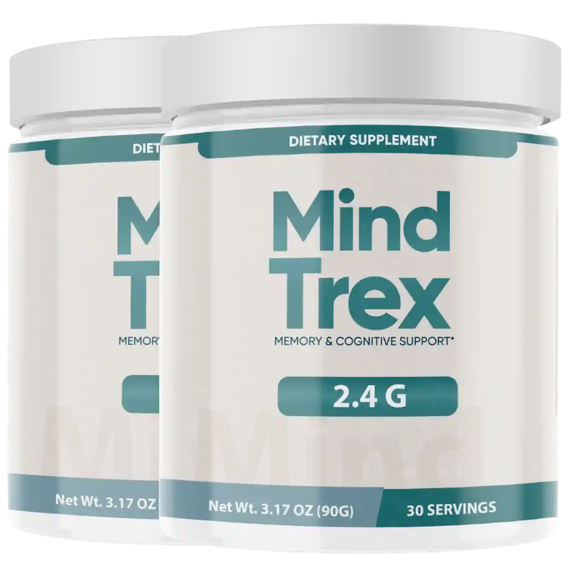 MindTrex memory and cognitive support powder containers
